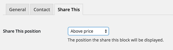 Share This block position